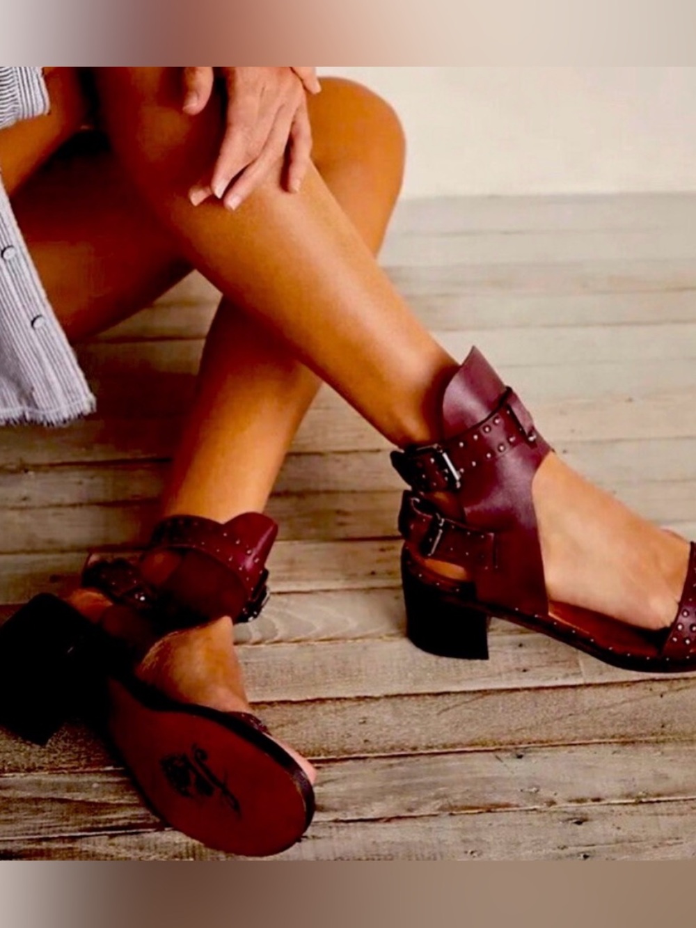 FP Happiness Heel  Ankle-Strap Sandals
